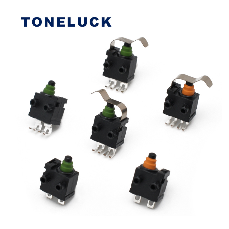 新能源汽車充電槍小型微動開關(guān) 電動后備箱門鎖彎腳防水微動開關(guān)